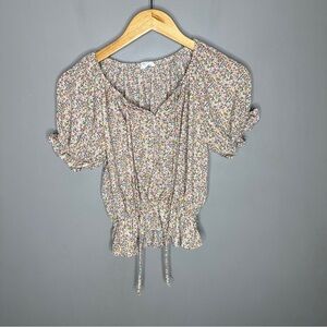 Sienna Sky floral cropped blouse